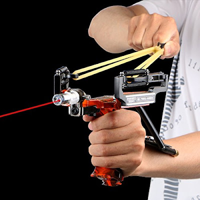 Laser Sight With FlashLight Assisted Hunting Bow And Slingshot