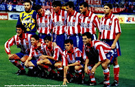 CLUB ATLÉTICO DE MADRID - Madrid, España - Temporada 1997-98 - Molina, Vizcaíno, Caminero, Prodan, Vieri y Geli; Kiko, Juninho, Lardín, Toni y Andrei - CLUB ATLÉTICO DE MADRID 2 (Juninho y Vieri), LEICESTER 1 (Marshall) - 16/09/1997 - Copa de la UEFA, treintaidosavos de final, partido de ida - Madrid, estadio Vicente Calderón