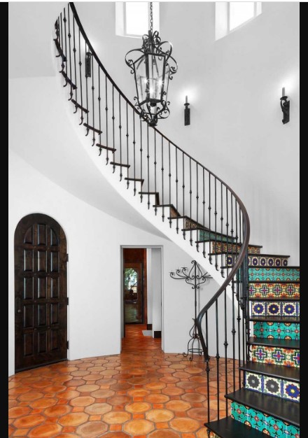 Beautiful and Simple Designs Mosaic Tiles with morrocan stairs entryway