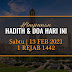 Hadith & Doa Hari Ini | 13 Feb 2021 | 1 Rejab 1442