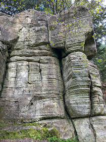 Eridge Rocks,  showing the erosion patterns.  26 April 2018