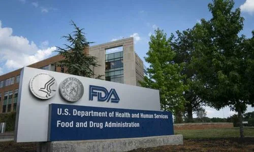 A sign for the U.S. Food and Drug Administration outside of the headquarters in White Oak, Md., on July 20, 2020.