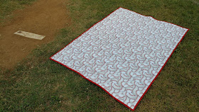 Baseball throw quilt that was a gift for my son's t-ball coach
