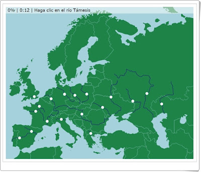 "Ríos de Europa" (Ciencias Sociales de 6º de Primaria). Online.seterra.net.