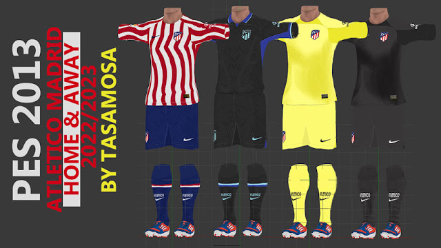 Atlético Madrid 2022-2023 Home & Away Kits For PES 2013