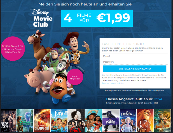 Holen Sie sich Disney-DVDs! Kostenlos