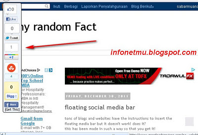 Membuat Tombol Share Melayang di Blog