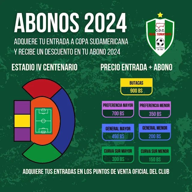 Real Tomayapo Venta de Abonos 2024