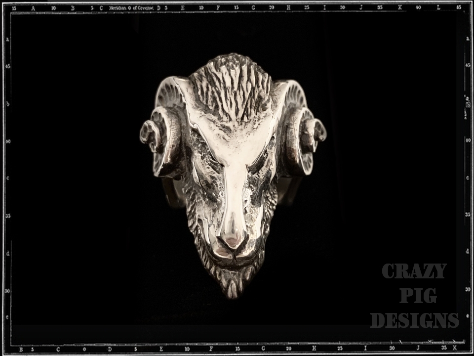 Crazy Pig Designs Japan 山羊座のクレイジーピッグ Ancient Goat Ring