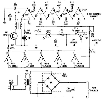 10000 Vdc Supply Circuit Diagram