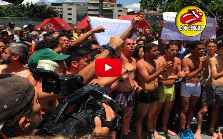Movimiento estudiantil se solidariza con Juan Requesens marchando en ropa interior