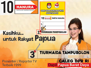 Tiurmaida Tampubolon Caleg DPR RI Dapil Papua Barat Daya Dari Partai  Hanura  Nomor Urut 3 