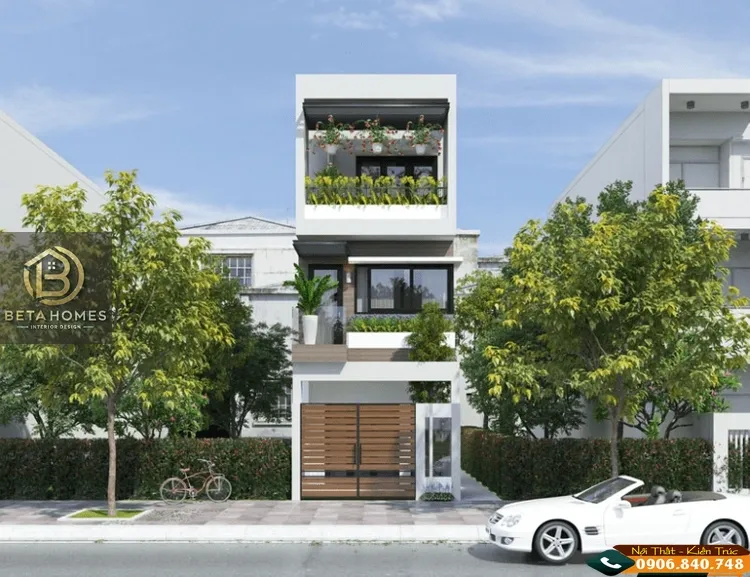 phối cảnh nhà phố 3 tầng