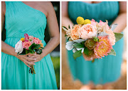Inspired by Different Bouquets for Different Blue Bridesmaid Dresses