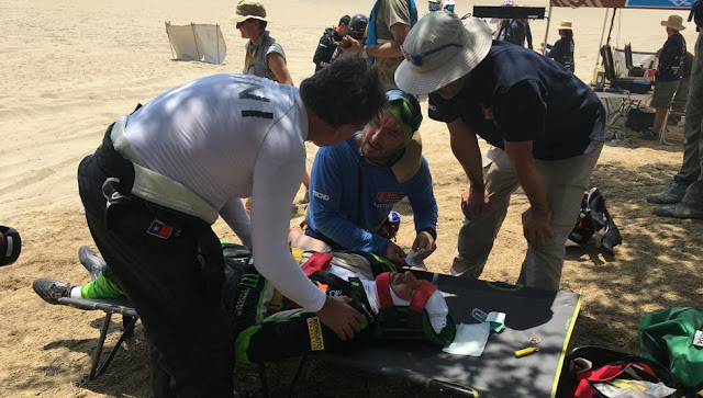 Dakar 2018. Nani Roma atendido tras el accidente