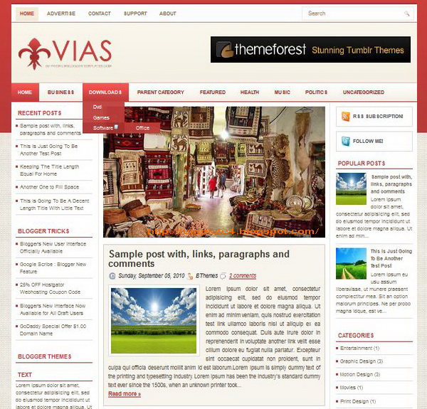 Vias Blogger Template