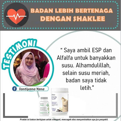 Testimoni ESP untuk ibu menyusu