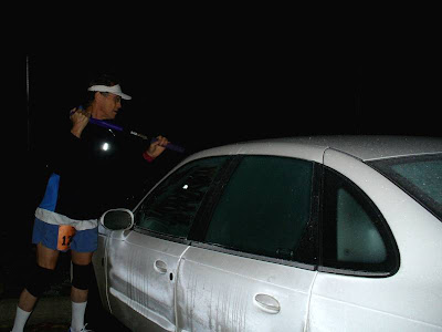 Scraping the windshield 