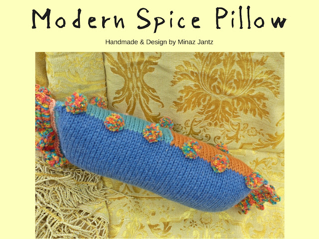 Modern Spice pillow designed & handmade by Minaz Jantz