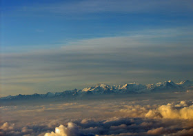 Swiss Alps from the airplane