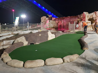 Dino Falls Adventure Golf course at the Trafford Golf Centre