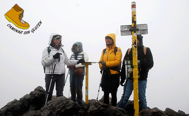 Celiacos en la cima del Veľký Kriváň