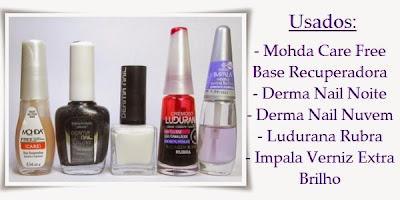 Esmaltes Derma Nail Noite e Nuvem e Ludurana Rubra