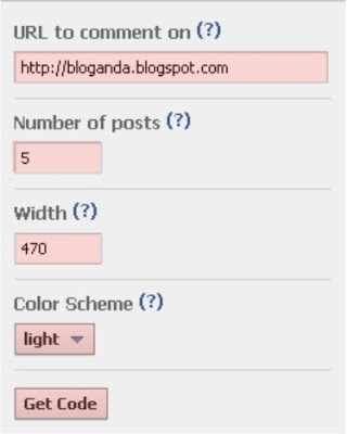 Memasang kotak komentar facebook di blog terbaru 2012
