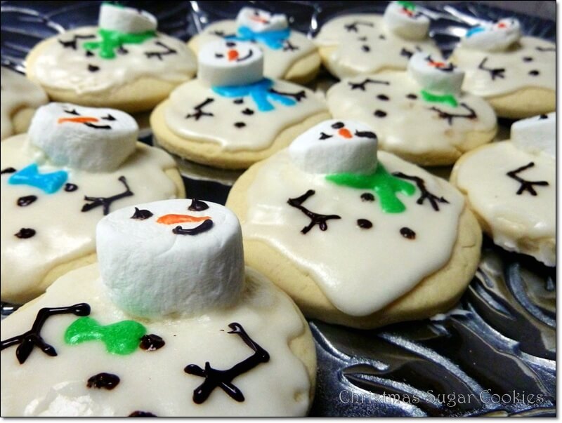 Christmas Sugar Cookies, Melted Snowman