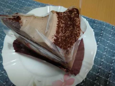 バナナと苺のケーキ