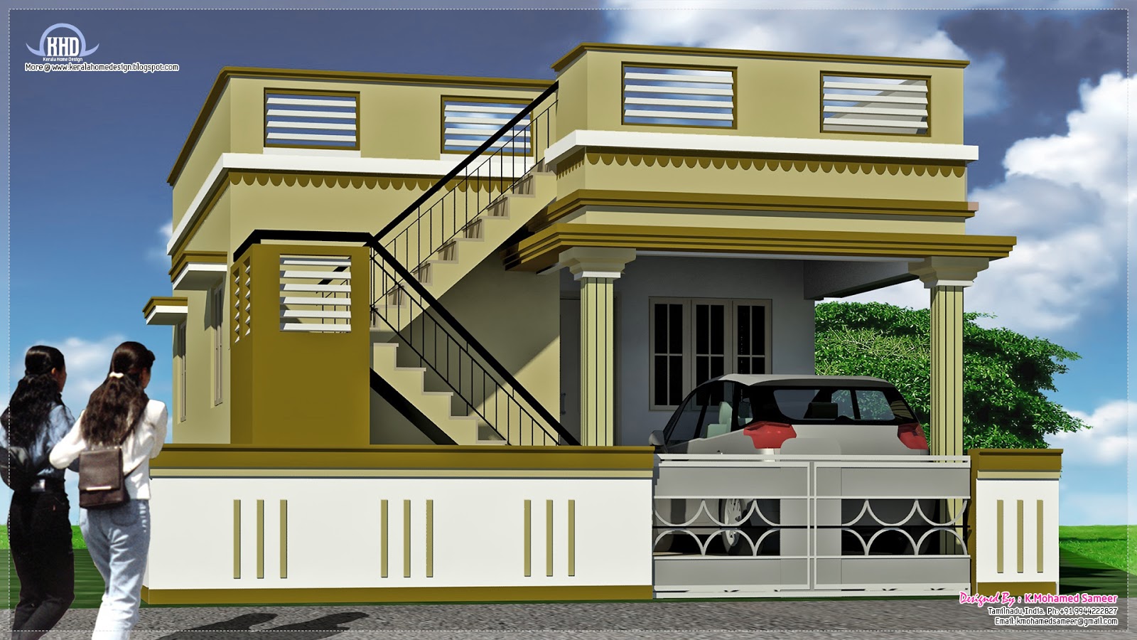 2 South Indian  house  exterior designs Home  Kerala Plans 