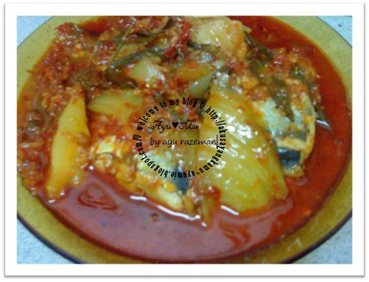 Akusayangkamu ♥: IKAN PARANG MASAK ASAM PEDAS NGAN SAYUR JERUK
