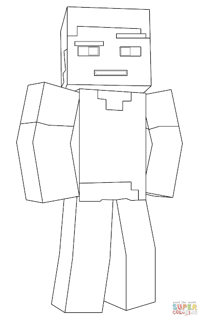 Click The Minecraft Steve Coloring Pages To View Printable Version Or Color  It Online Patible With Ipad And Android Tablets