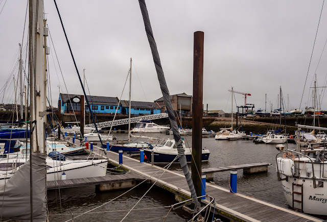 Photo of a grey start to the day today (Friday) at Maryport Marina