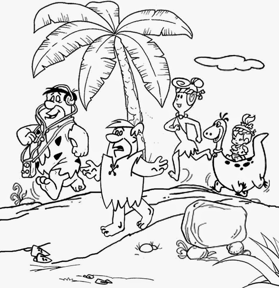 Stone Age people Jurassic world primitive dinosaur image Flintstones things to color for teenagers