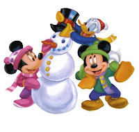 mickey mouse minnie mouse snowman