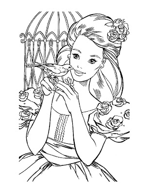 Barbie Coloring Sheets on Barbie Coloring Pages  December 2008
