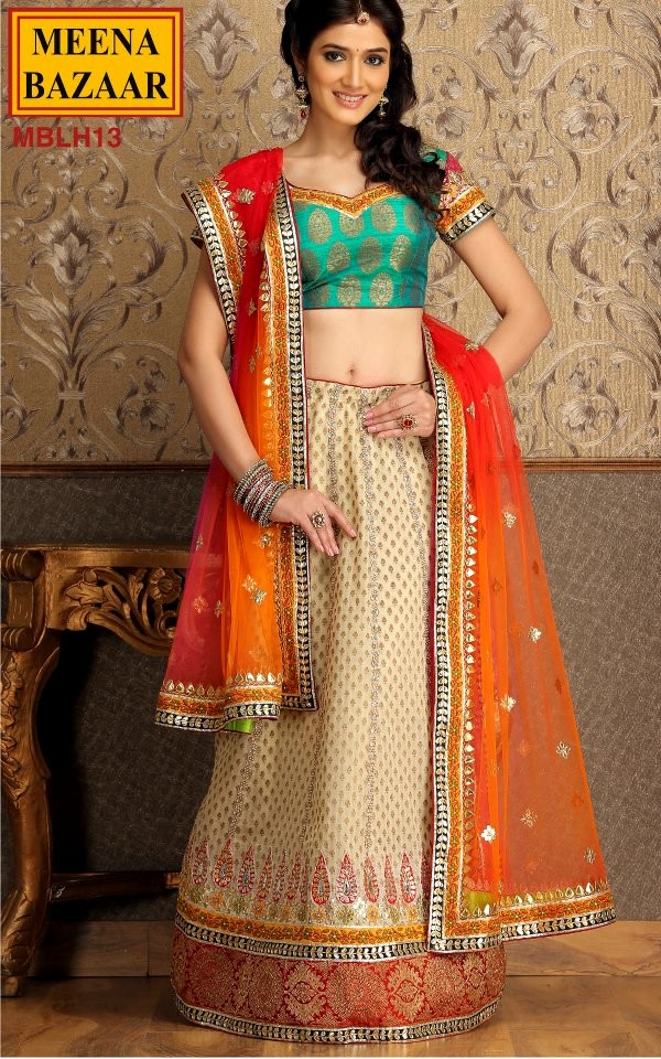  Indian  wedding  dresses  2013 Meena bazaar new collection 