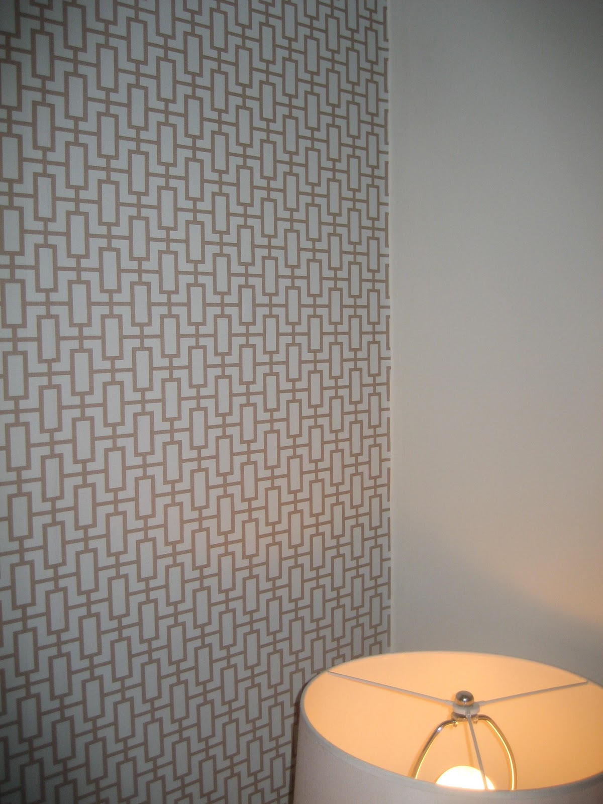 I have a geometric print wallpaper, so I didn't want another pattern that 
