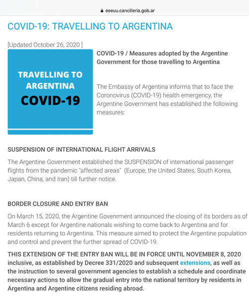 Hmm, not going to let us in Argentina for the solar eclipse (Source: eeeuu.cancillera.gov.ar)