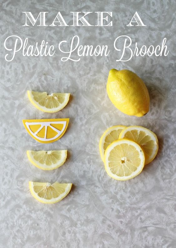 how to make an easy lemon brooch