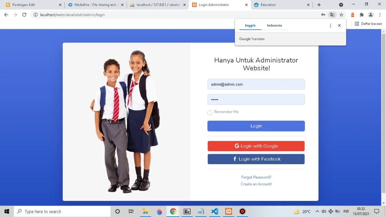 Aplikasi Website Profil Sekolah 