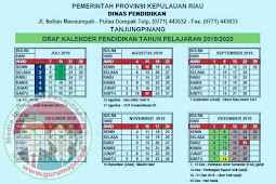 Kalender Pendidikan 2019/2020 Riau RESMI