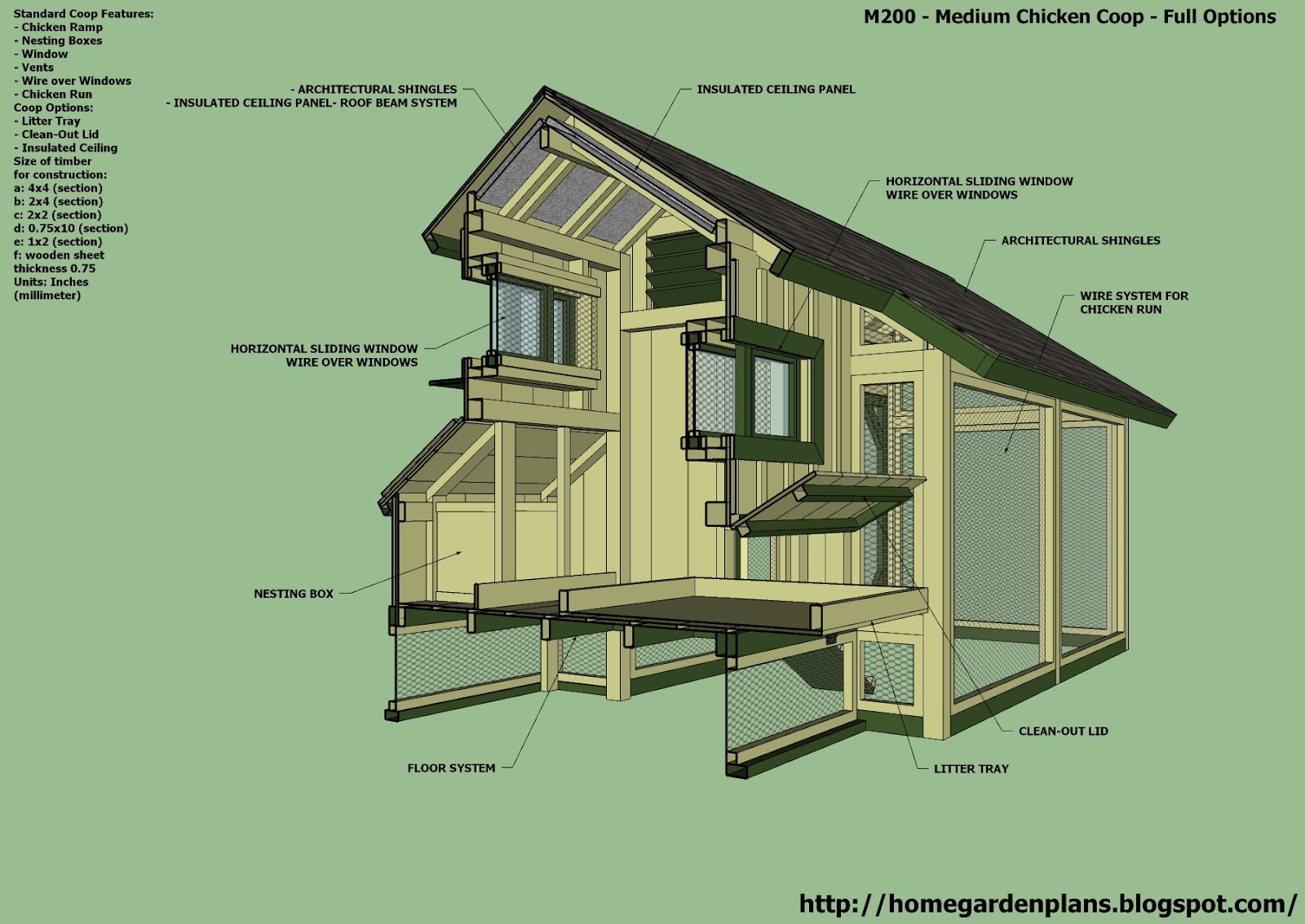 M200 - Chicken Coop Plans Construction - Chicken Coop Design - How To ...