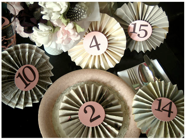 Wedding table number ideas