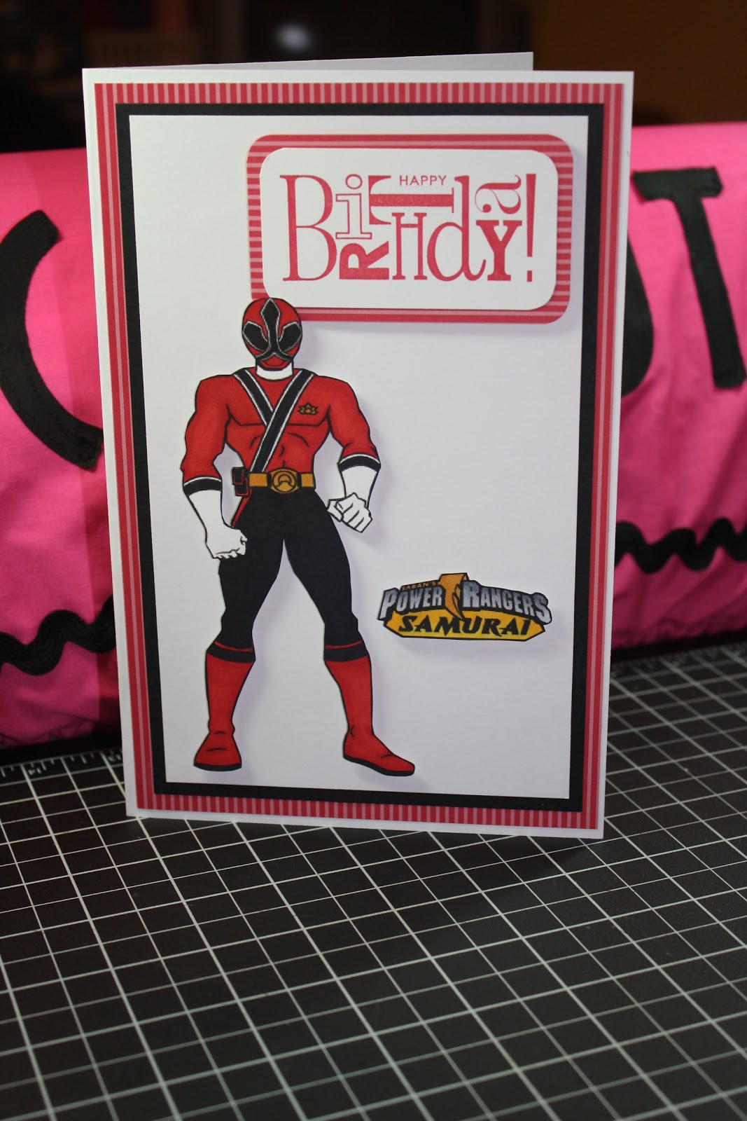 Download scrappingwest: Power Ranger Birthday Card