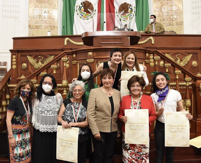 Reconoce Congreso capitalino a luchadoras sociales con la Medalla al Mérito “Hermila Galindo.”