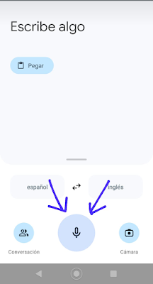 Grabar lo que quieres traducir en el traductor de Google