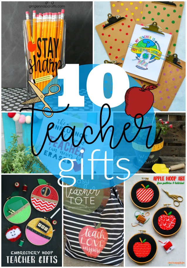 10 Teacher Gifts at GingerSnapCrafts.com #teacher #gift #giftideas