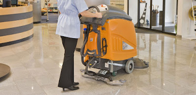 Industrial floor scrubbers offer different features and capabilities.